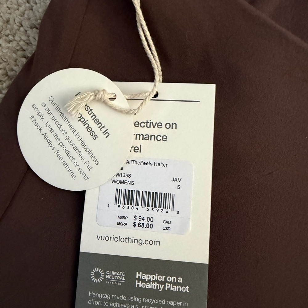 Vuori Java Brown Women's Halter - image 3